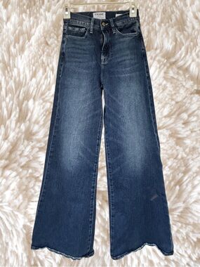 Frame Denim Women's Dark Blue Wide Leg Jeans